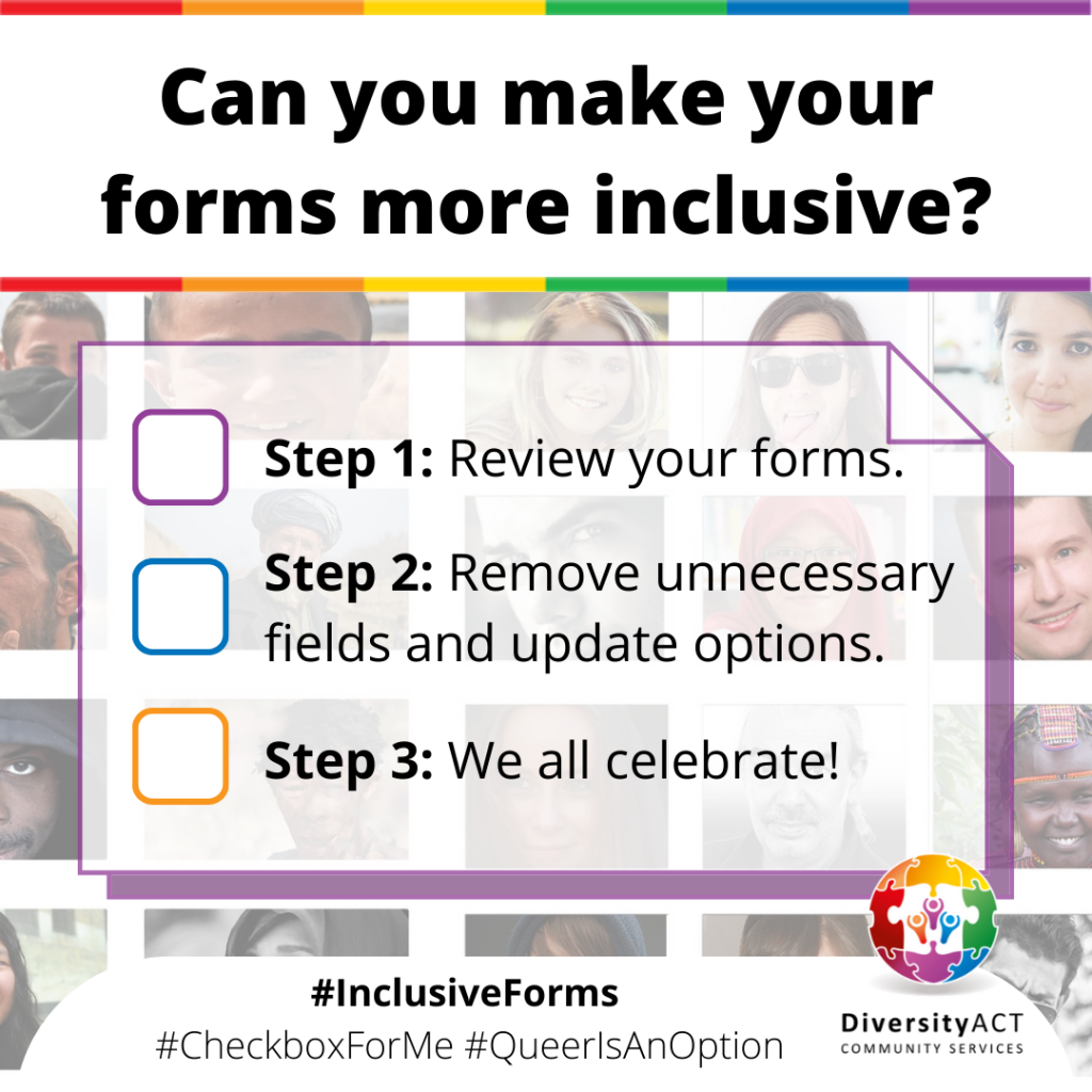 Inclusive forms : Diversity ACT